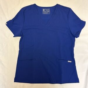 Figs Casma Scrub Top Women’s L Deep Royal Blue
